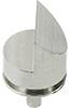 REM Stiftprobenteller, hohes Profil, 45/90° Schräge, Ø 12,7 mm Kopf, Standard Pin, Aluminium